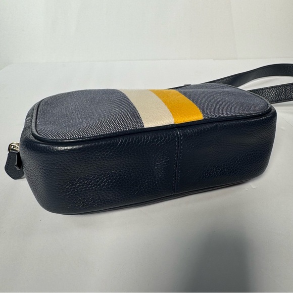 Kate Spade Astrid Striped Canvas and Leather Medium Crossbody Handbag - Picture 14 of 15